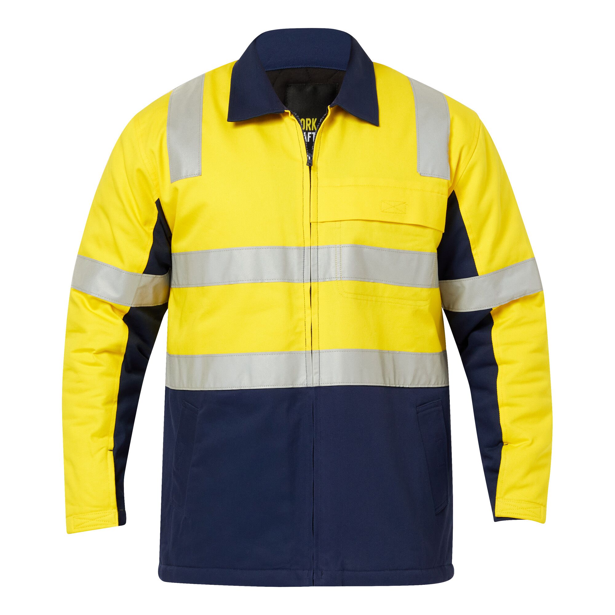 WJ8019 HIVIS COTTON REFLECTIVE JACKET